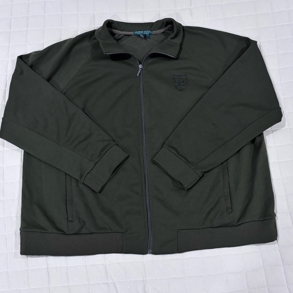 Lauren Active Jackets & Blazers - Lauren Active Ralph Lauren Olive Green Full Zip Track Jacket Bomber 3X Crest